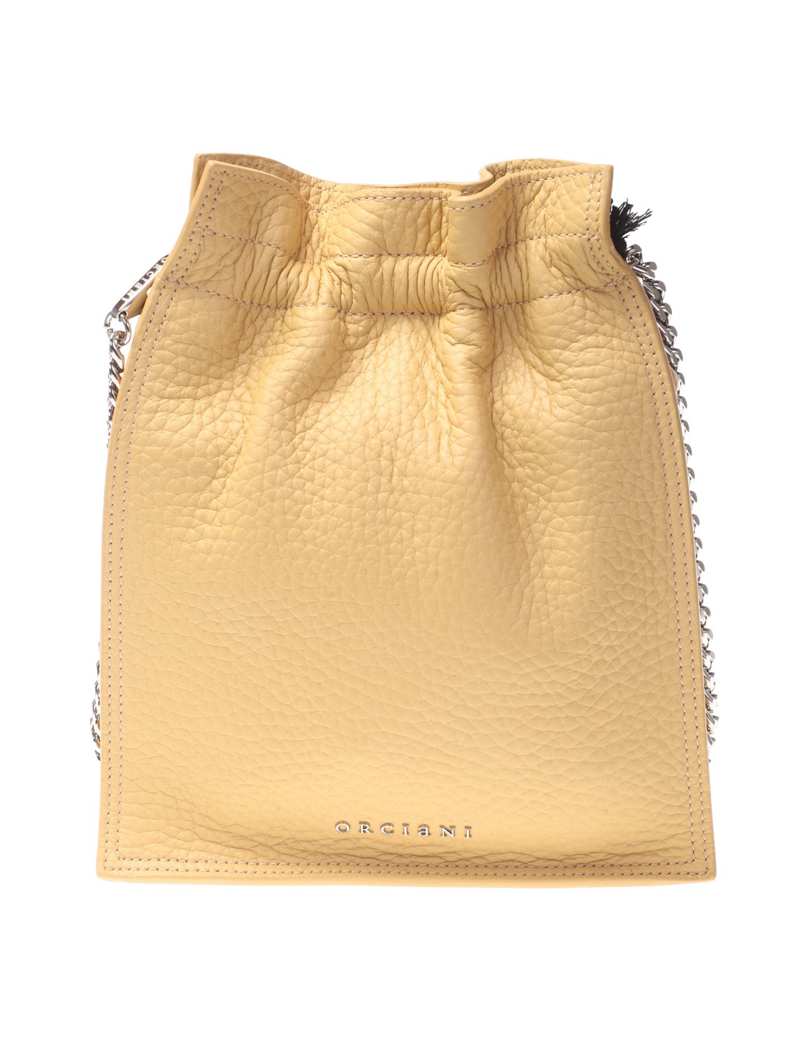 shop ORCIANI  Borsina: Orciani borsa a secchiello in pelle liscia, Petit Mini.
Chiusura a calamita con arricciatura.
Logo lettering sul davanti.
Tracolla a catena per uso crossbody.
Dettagli in metallo silver.
Dimensioni: larghezza: 20 cm altezza: 23.5 cm profondità: 4 cm.
Composizione: 100% pelle di vitello.
Fabbricato in Italia.. SD0170 SOF-TORTILLA number 9066936